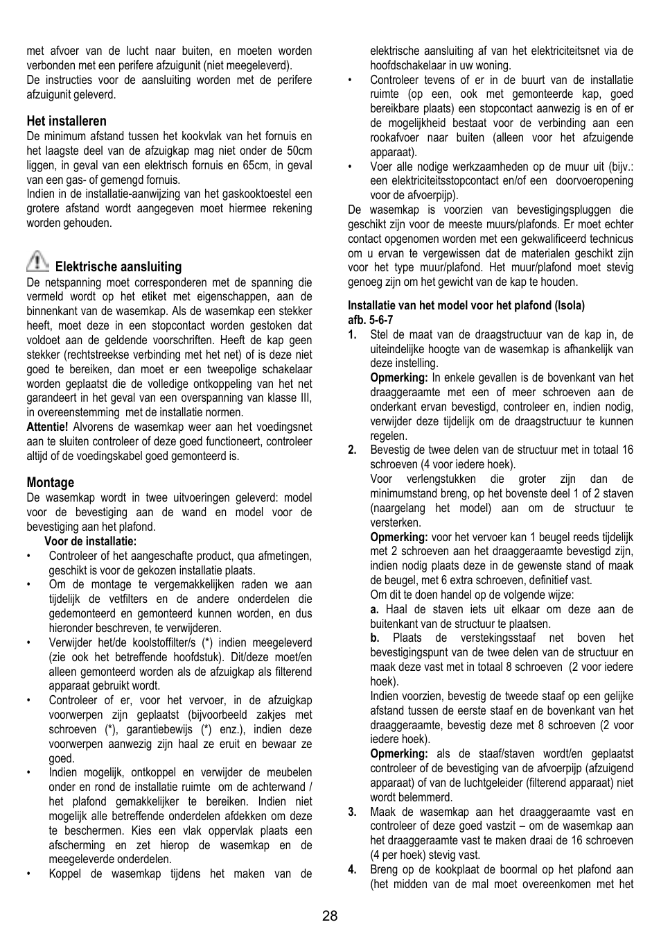 ELICA FLAT GLASS User Manual | Page 28 / 64