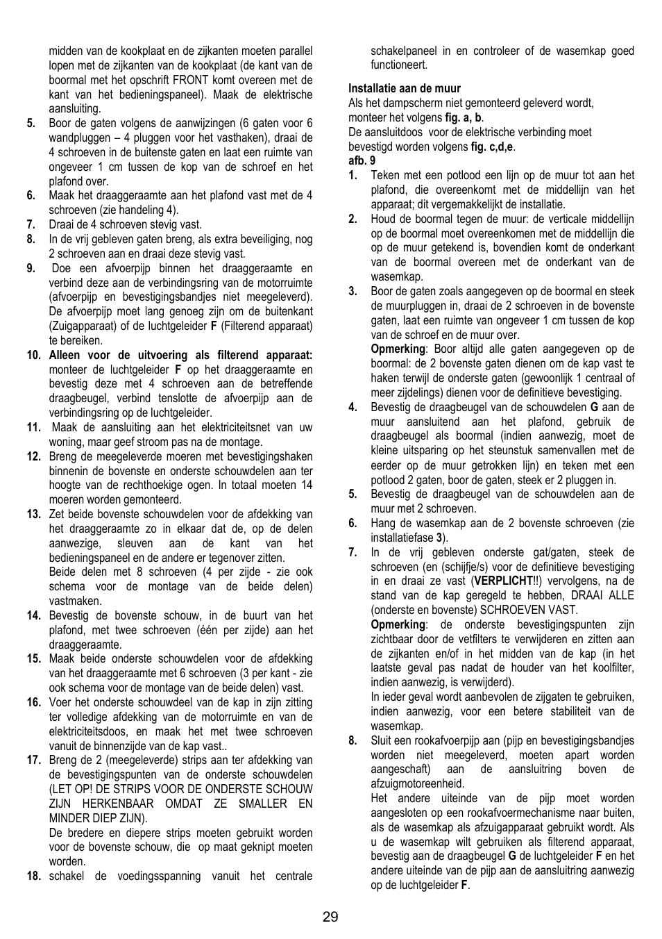 ELICA FLAT GLASS User Manual | Page 29 / 64