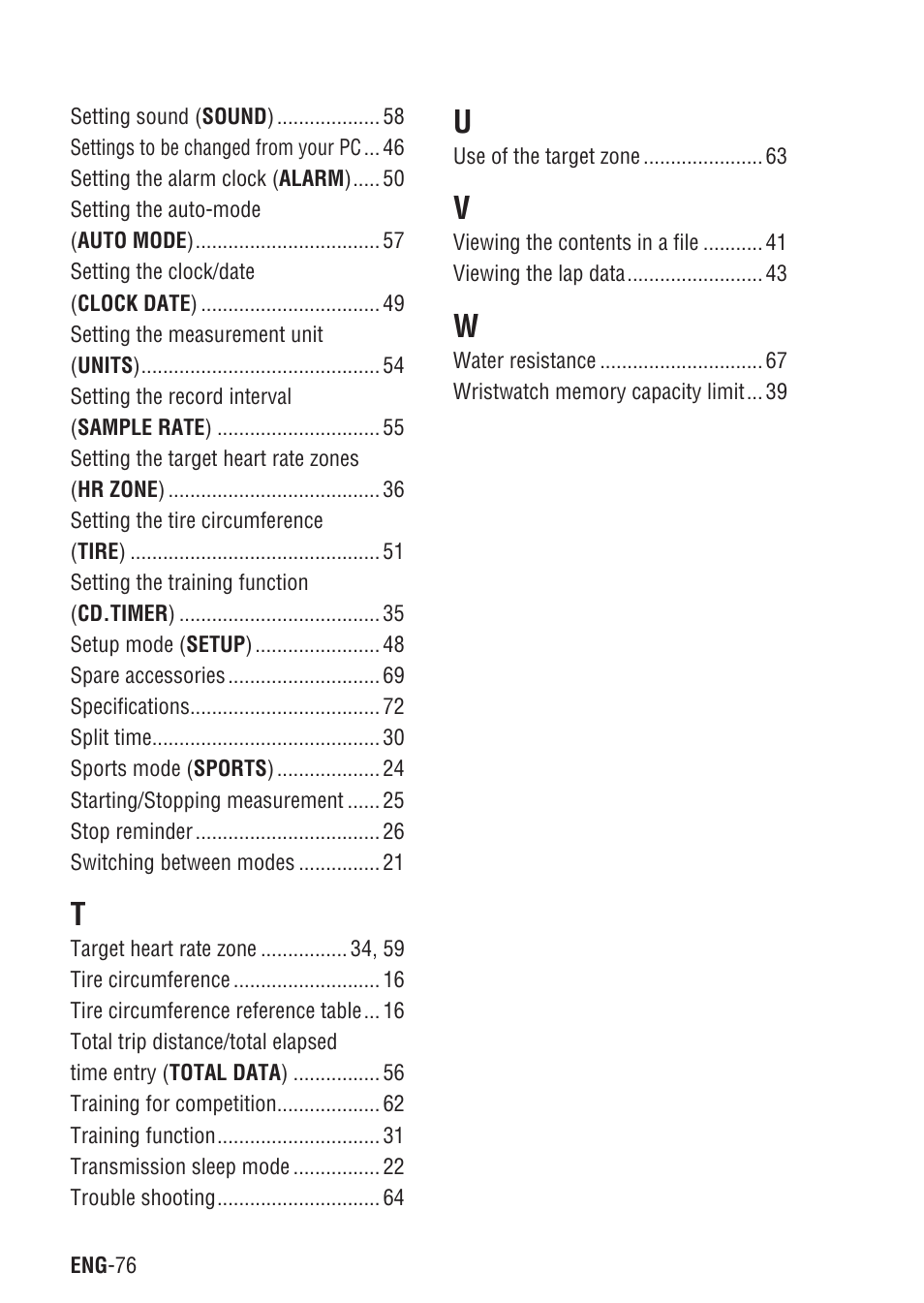 CatEye Q3 User Manual | Page 77 / 79