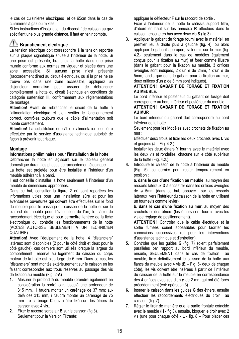 ELICA GLIDE User Manual | Page 15 / 96