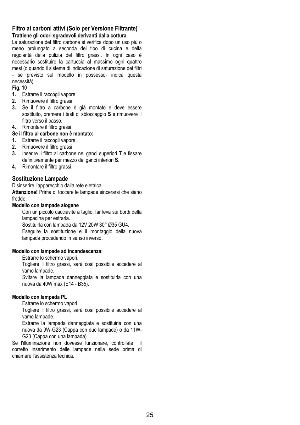 ELICA GLIDE User Manual | Page 25 / 96