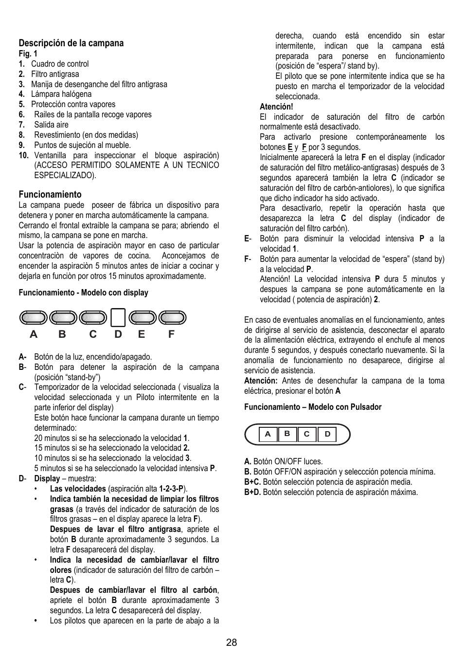ELICA GLIDE User Manual | Page 28 / 96