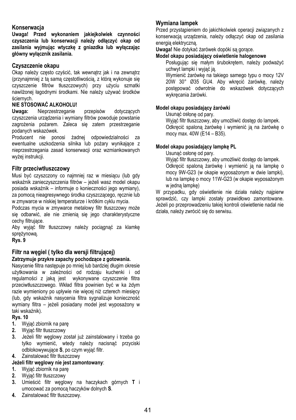 ELICA GLIDE User Manual | Page 41 / 96
