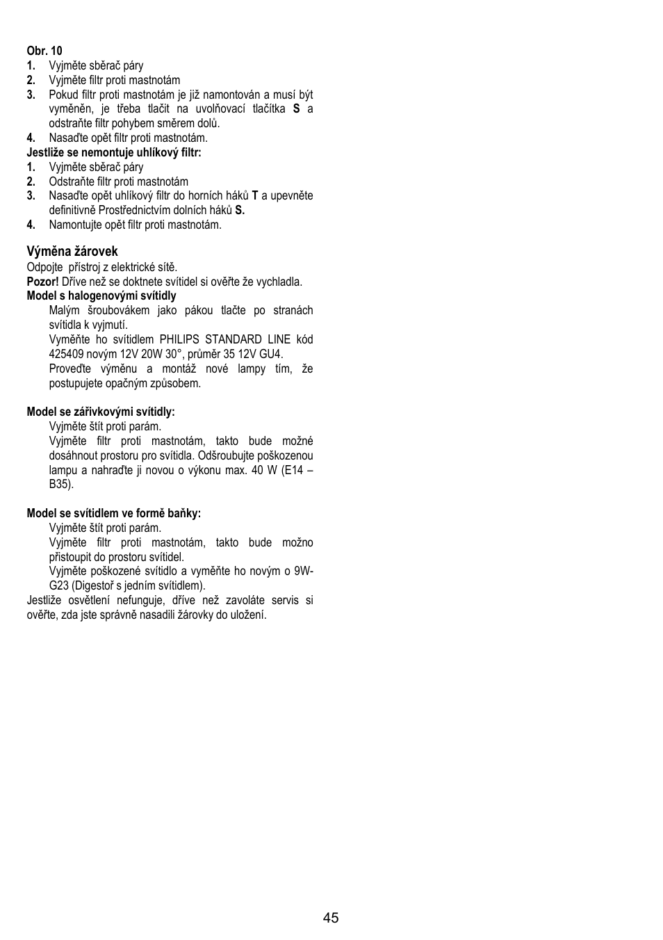 ELICA GLIDE User Manual | Page 45 / 96