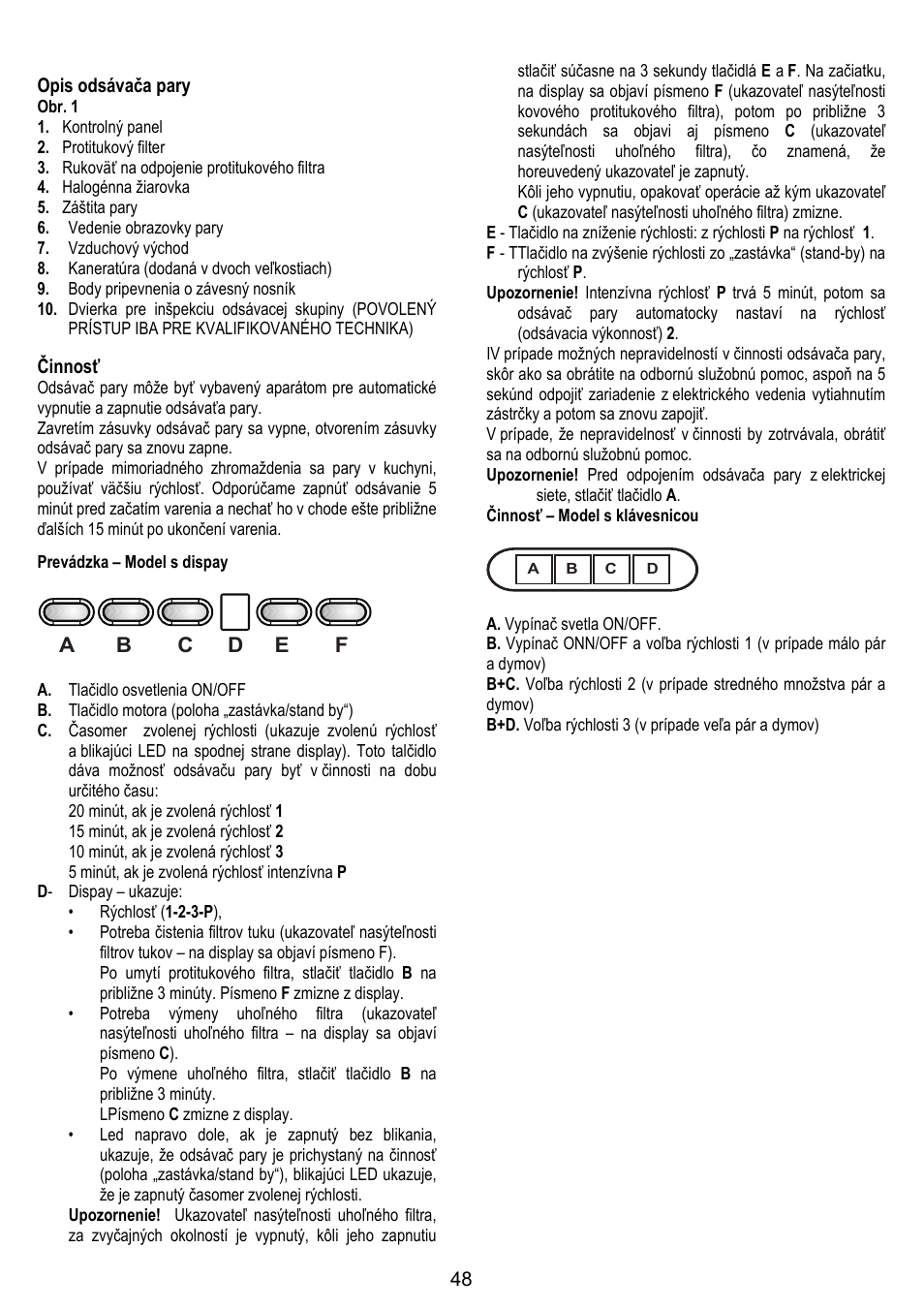 ELICA GLIDE User Manual | Page 48 / 96