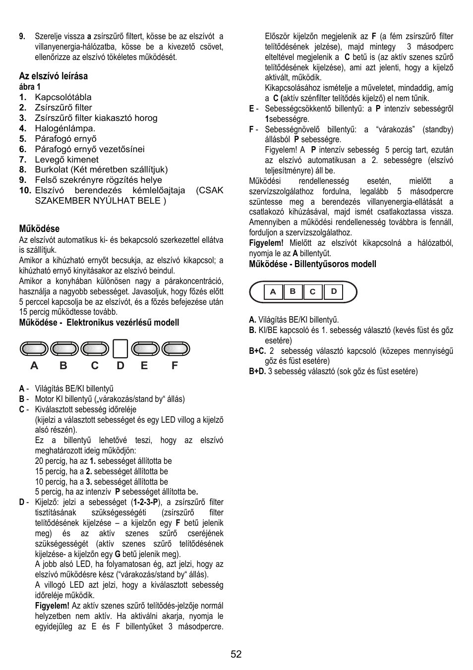ELICA GLIDE User Manual | Page 52 / 96