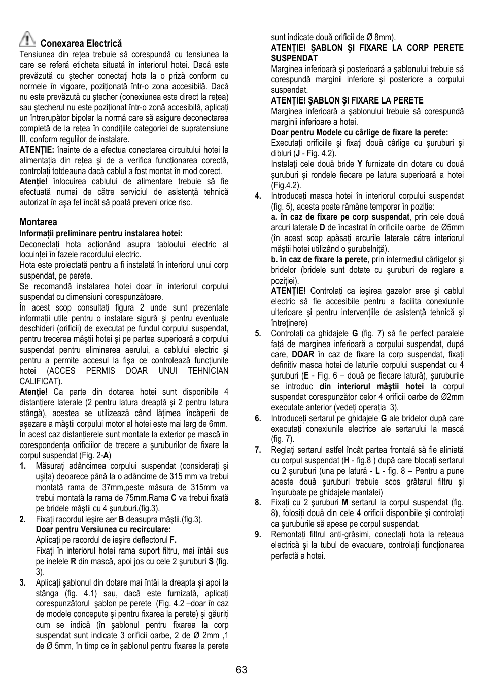 ELICA GLIDE User Manual | Page 63 / 96