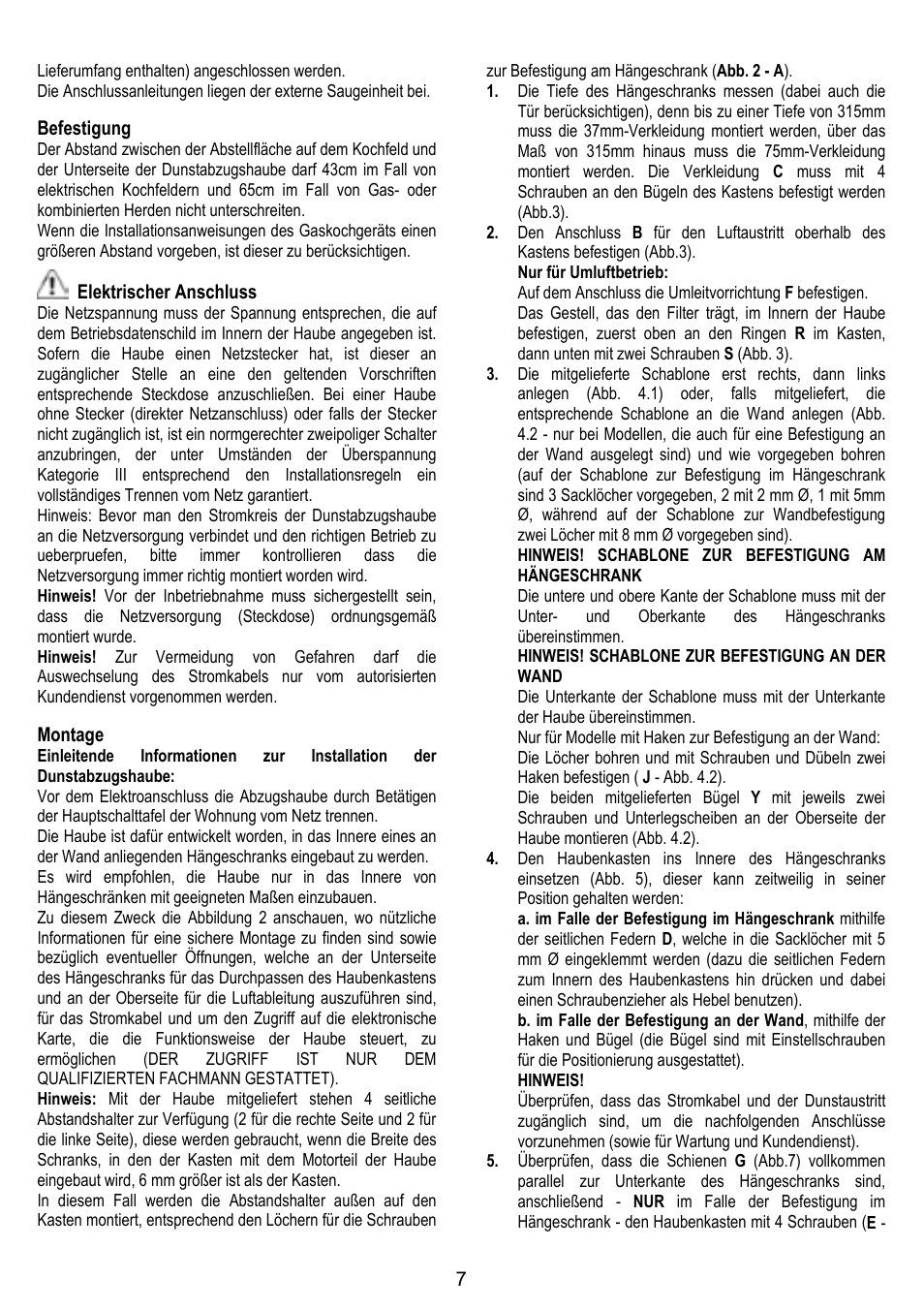 ELICA GLIDE User Manual | Page 7 / 96