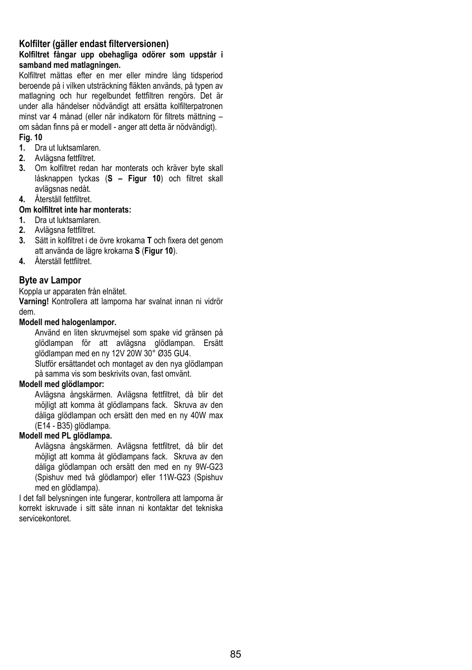 ELICA GLIDE User Manual | Page 85 / 96