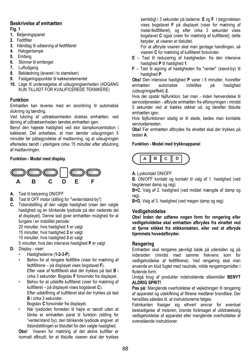 ELICA GLIDE User Manual | Page 88 / 96
