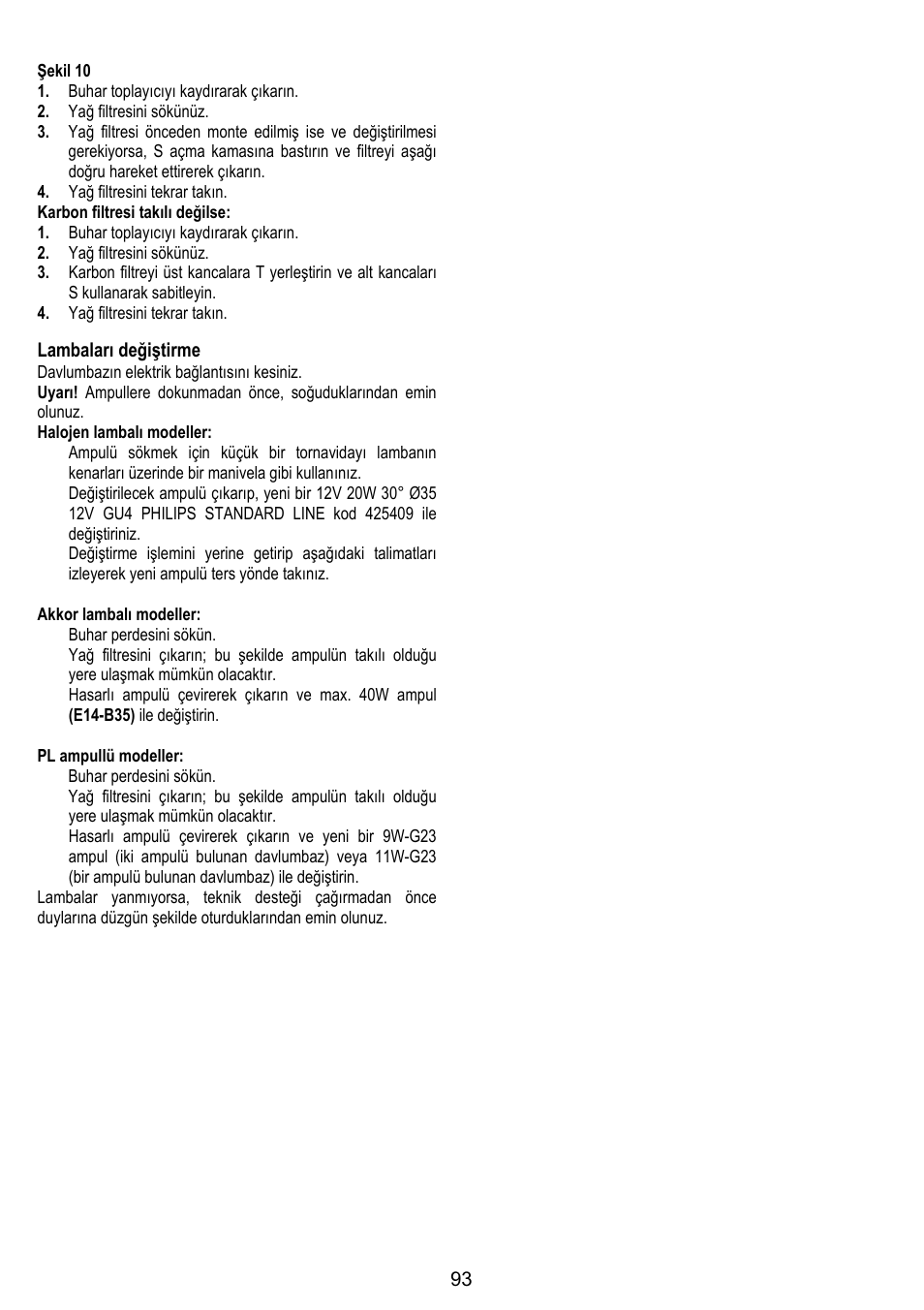 ELICA GLIDE User Manual | Page 93 / 96