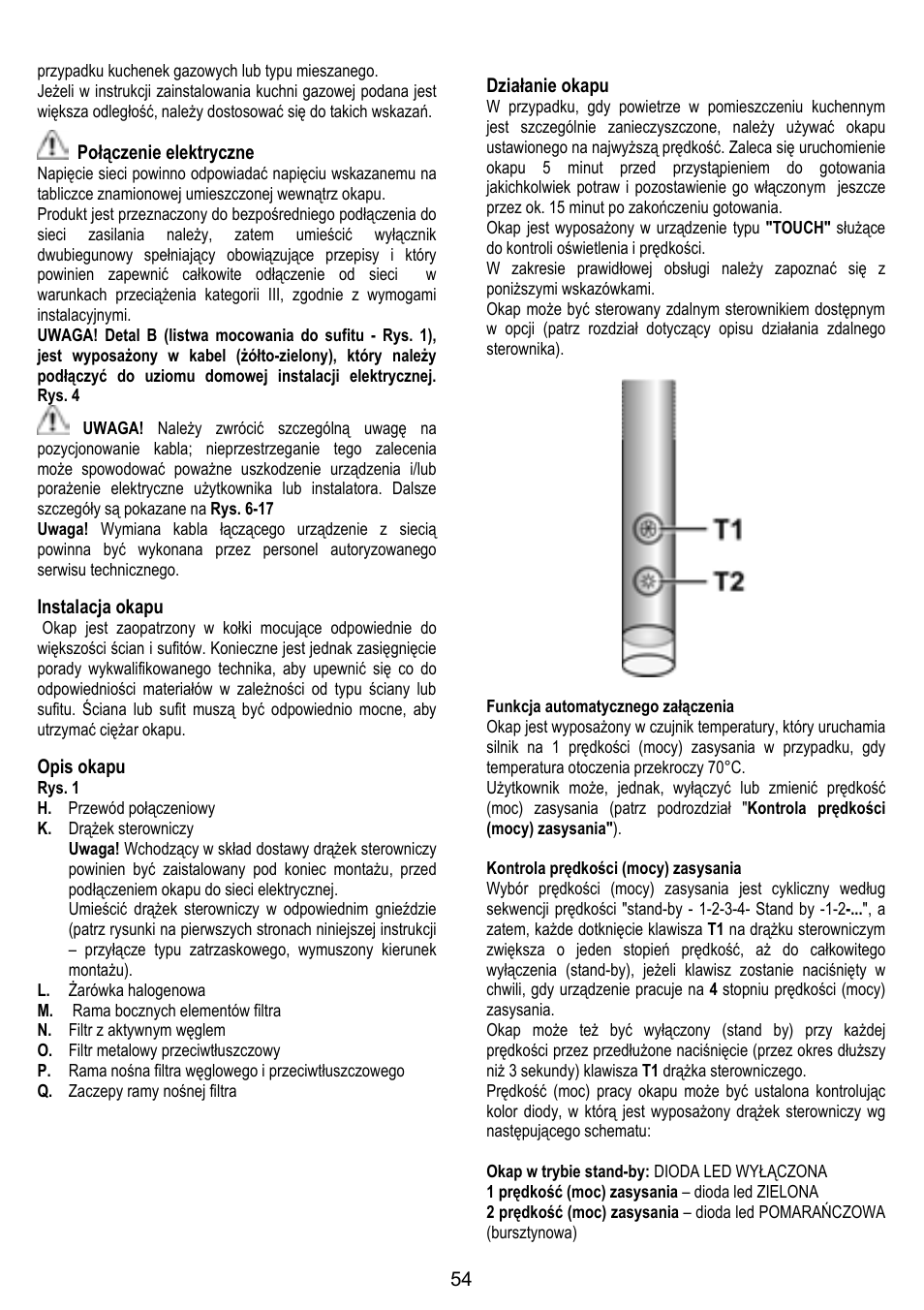 ELICA GRACE User Manual | Page 54 / 116