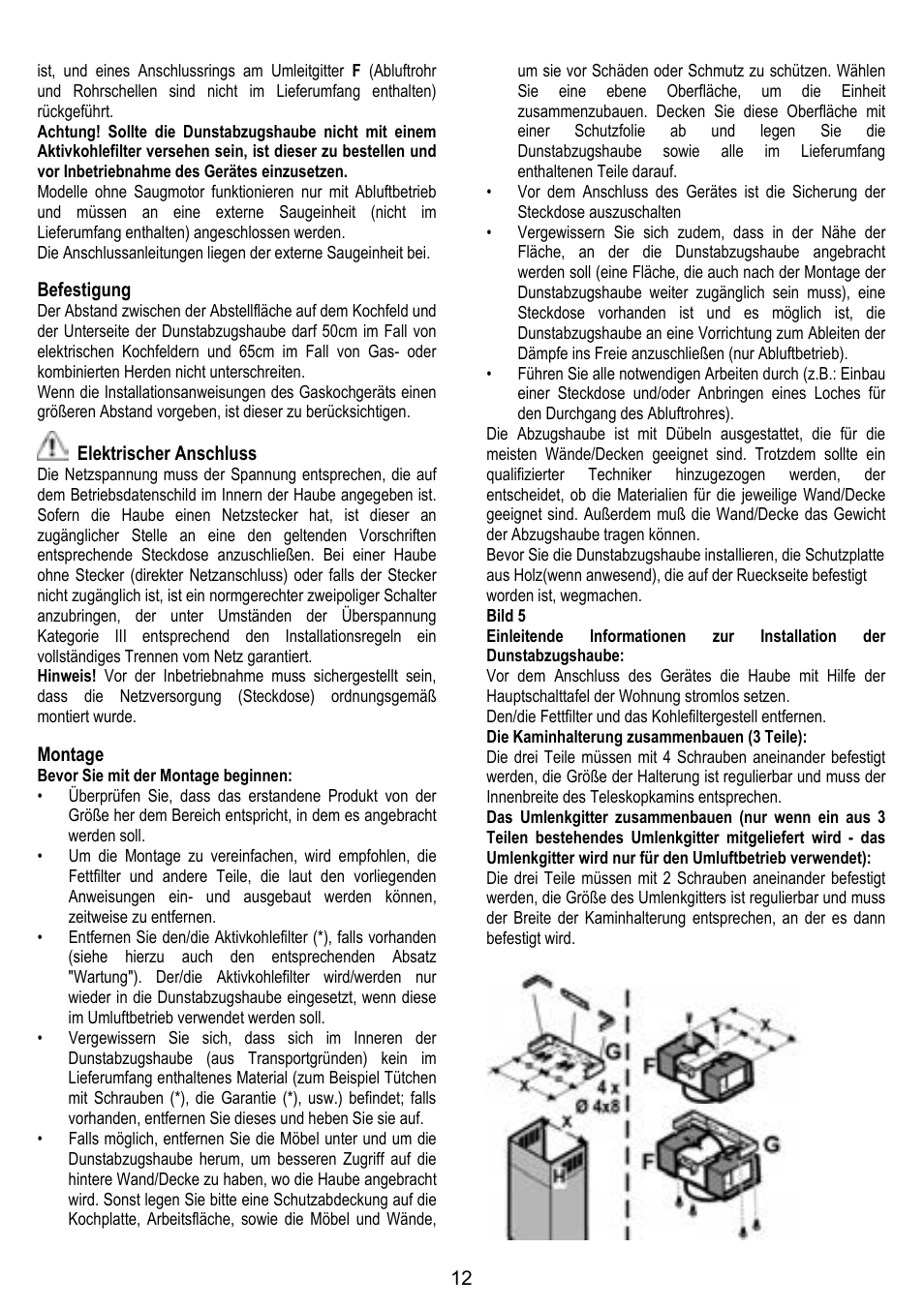 ELICA HORIZONTE User Manual | Page 12 / 68