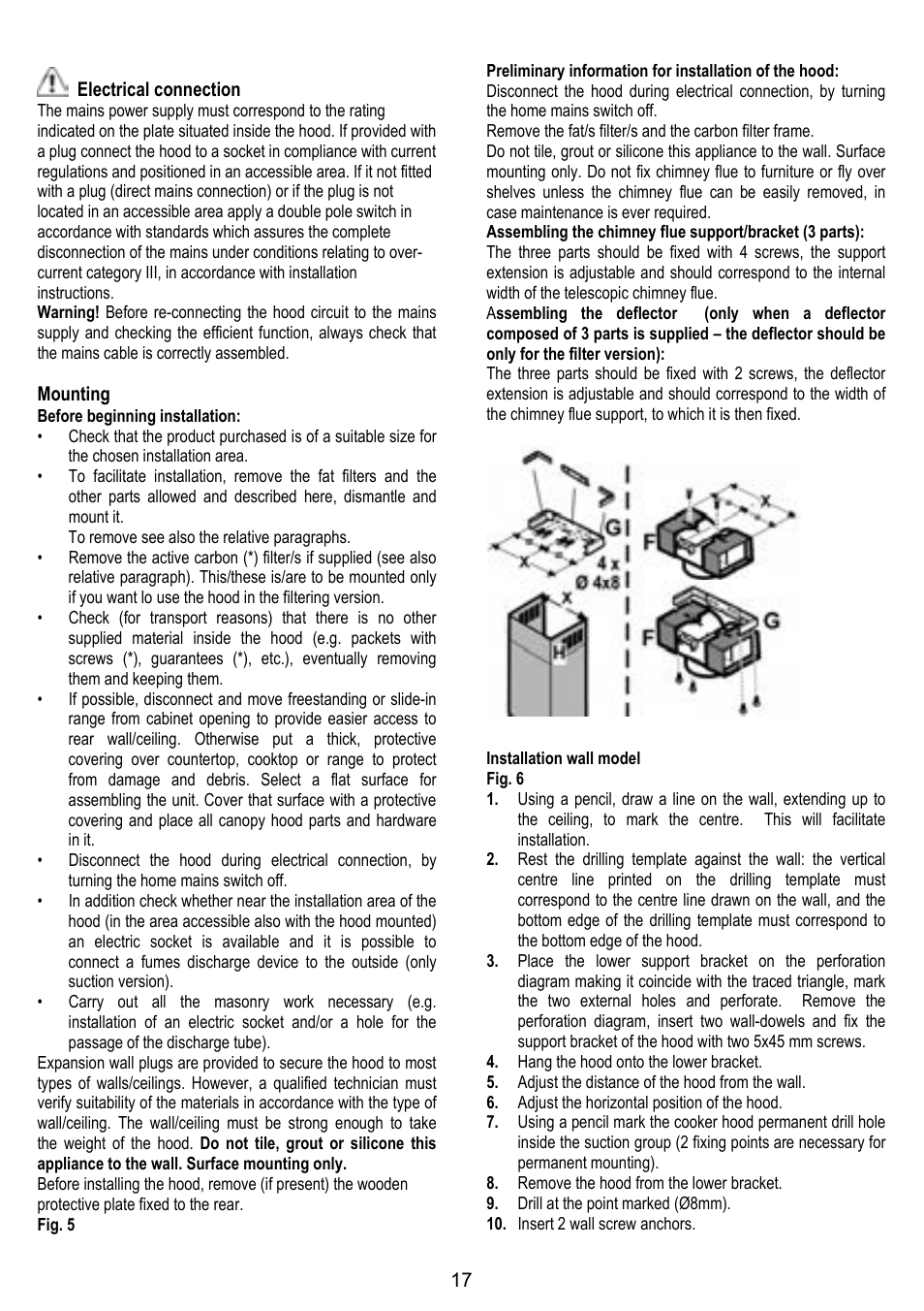 ELICA HORIZONTE User Manual | Page 17 / 68