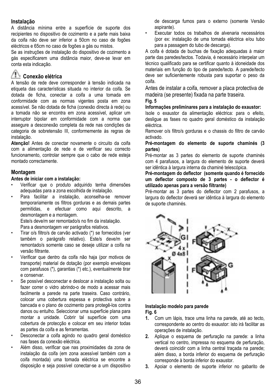 ELICA HORIZONTE User Manual | Page 36 / 68