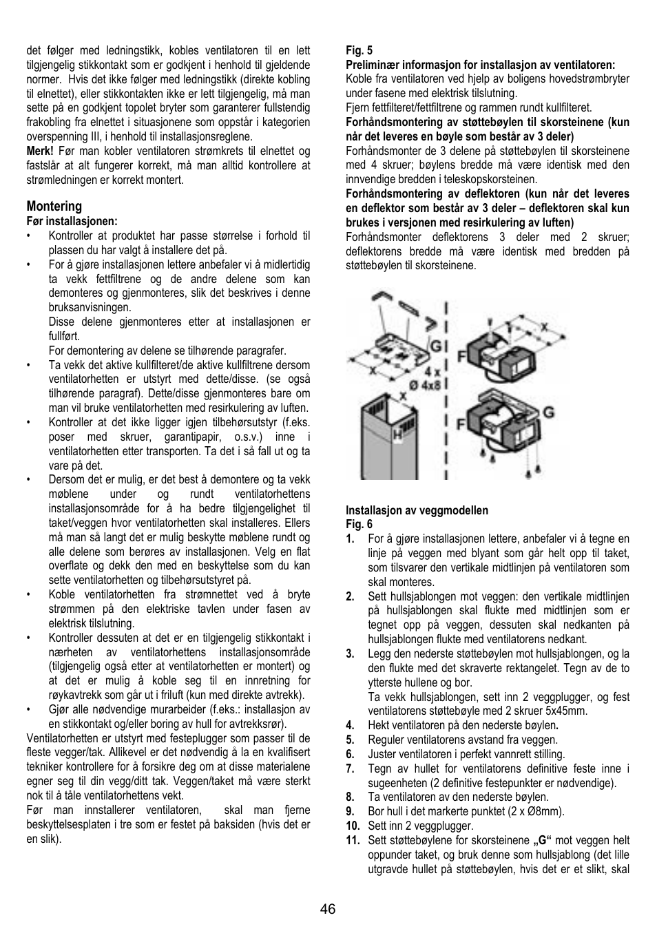 ELICA HORIZONTE User Manual | Page 46 / 68