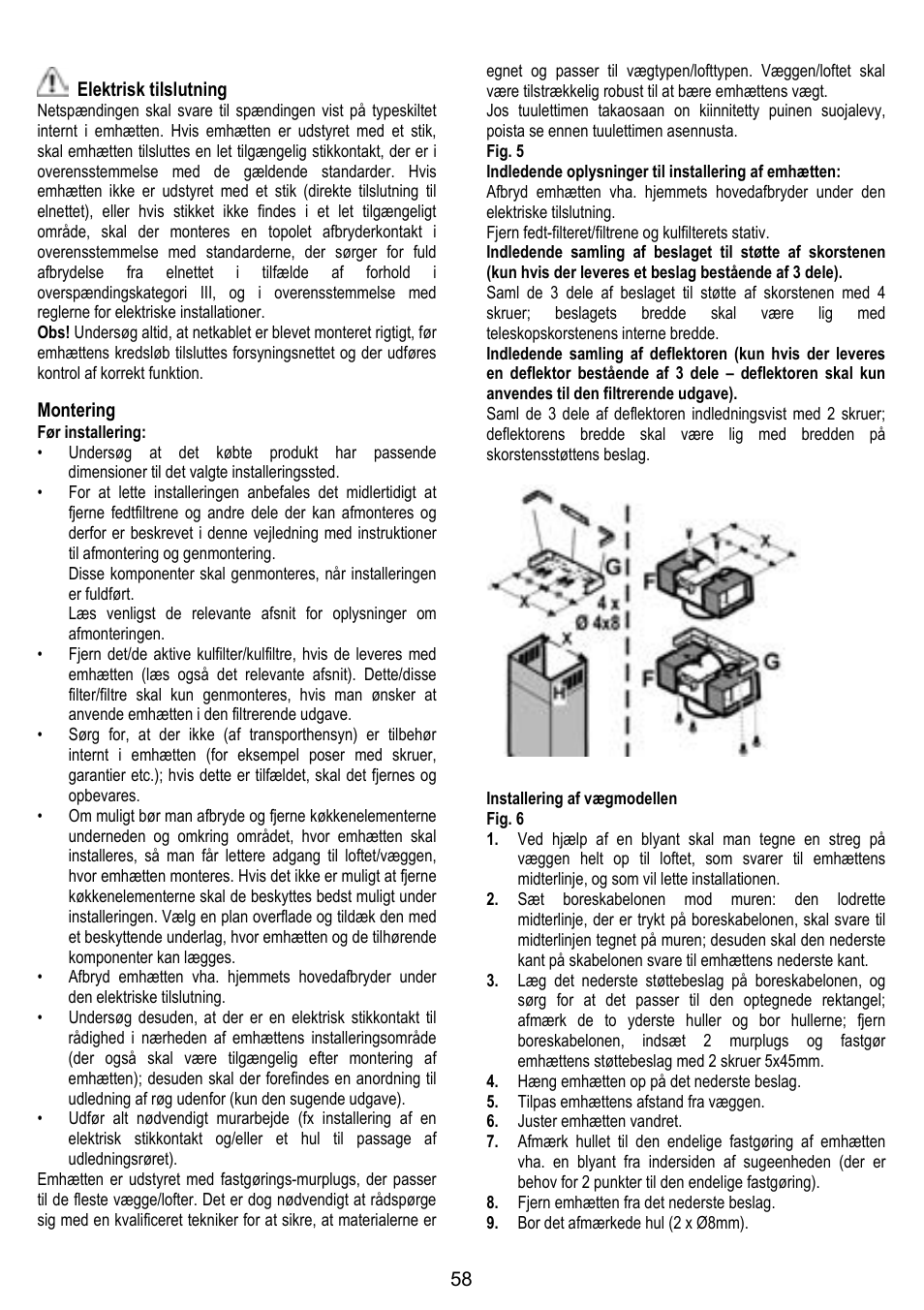 ELICA HORIZONTE User Manual | Page 58 / 68