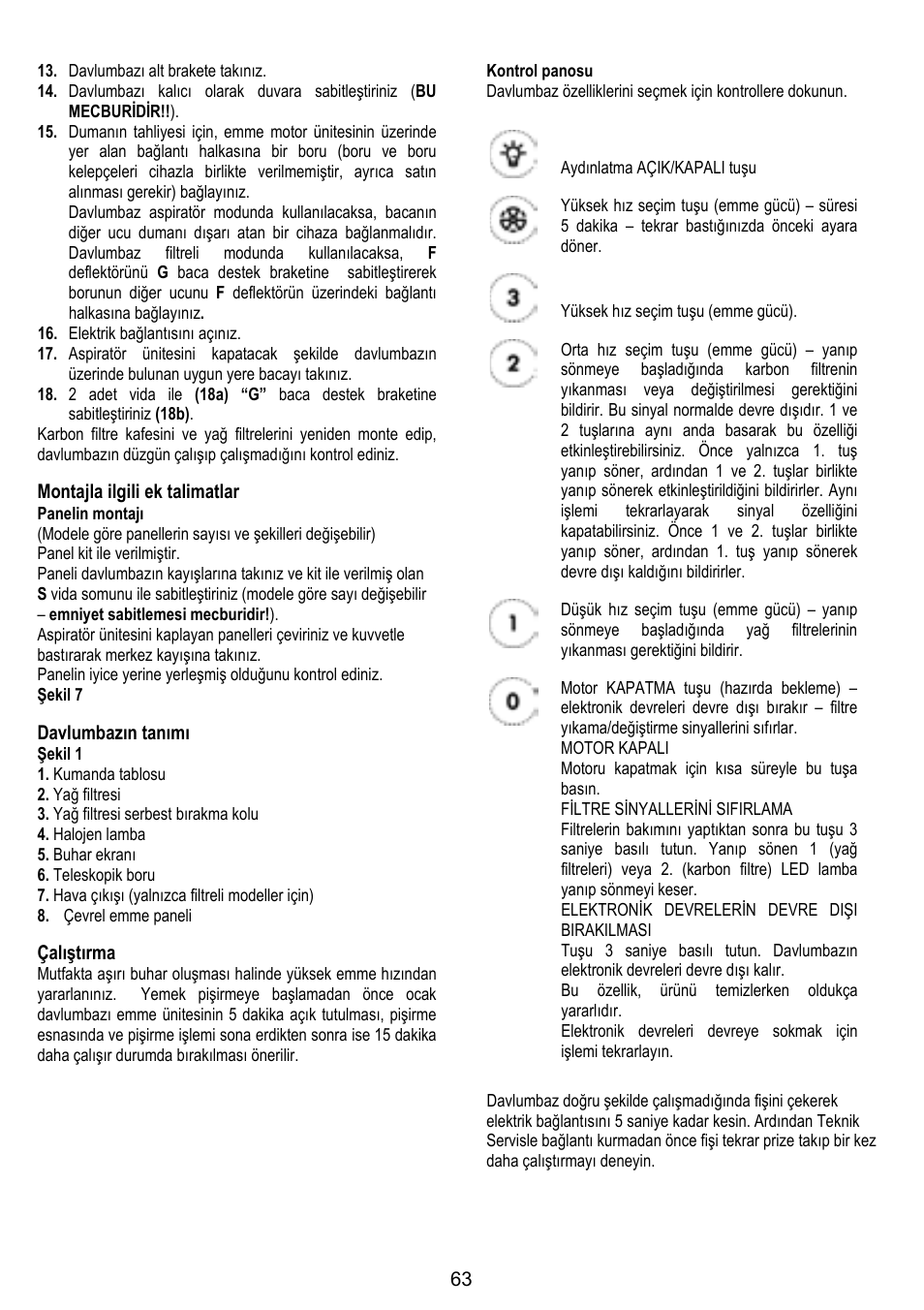 ELICA HORIZONTE User Manual | Page 63 / 68