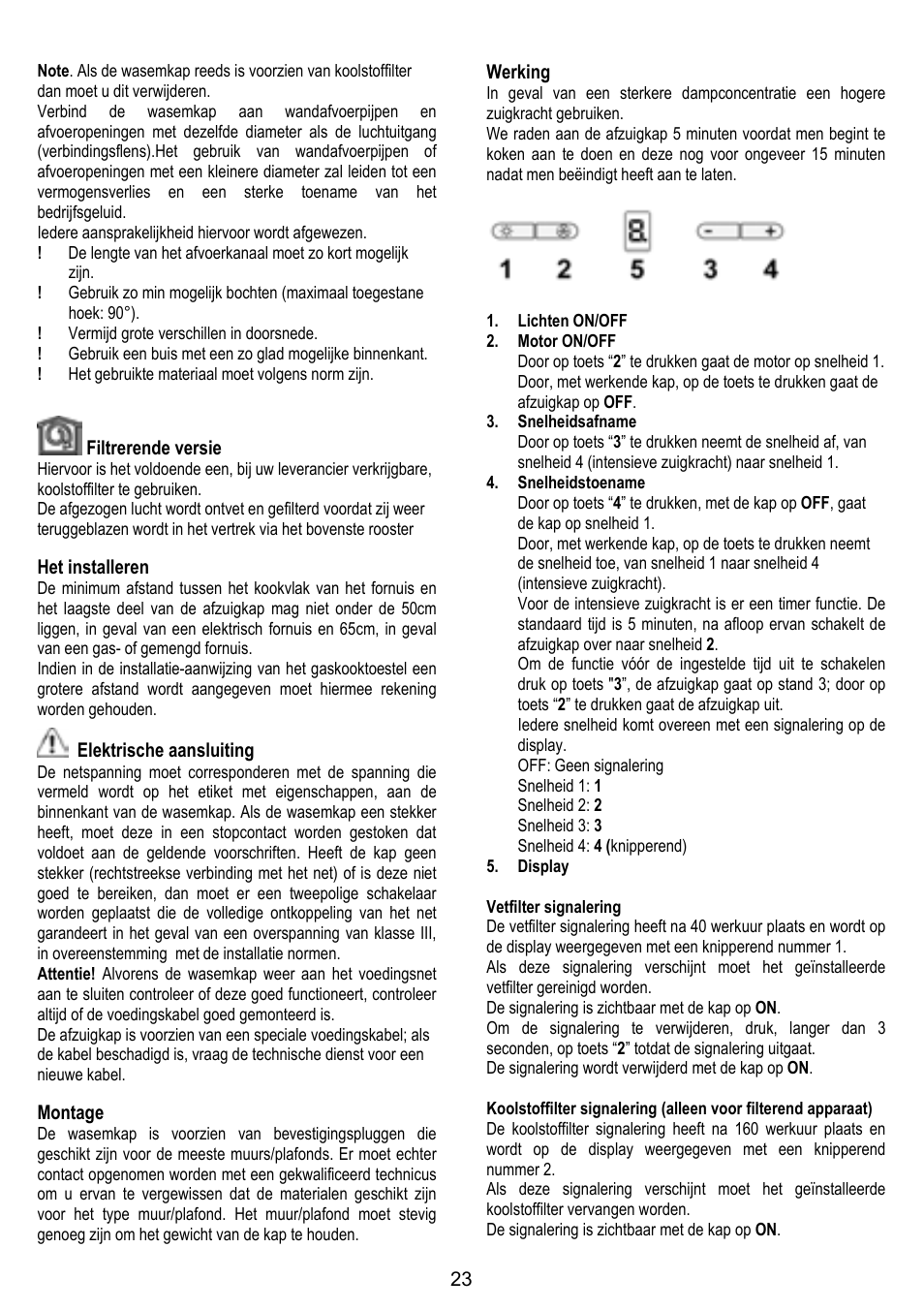 ELICA KUADRA User Manual | Page 23 / 96