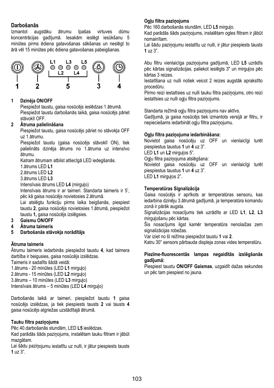 ELICA MOON User Manual | Page 103 / 128