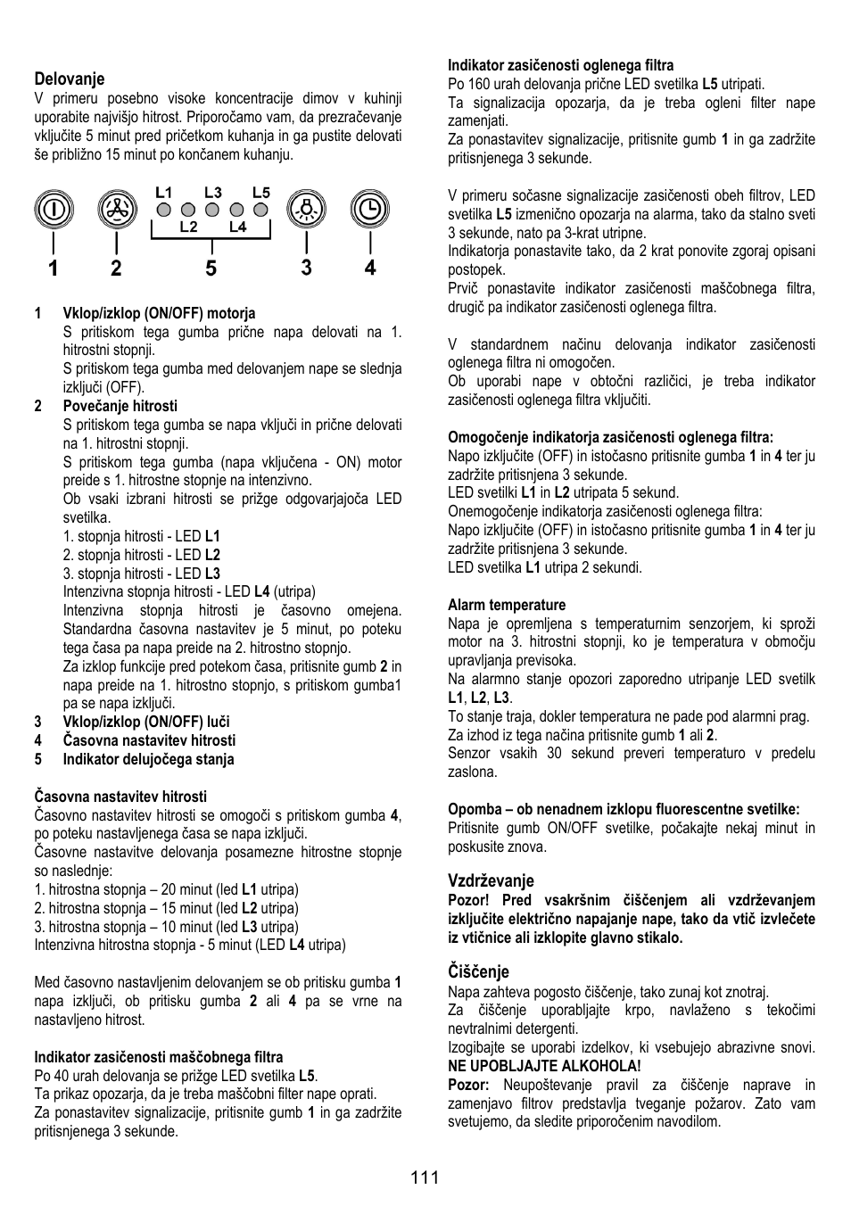 ELICA MOON User Manual | Page 111 / 128