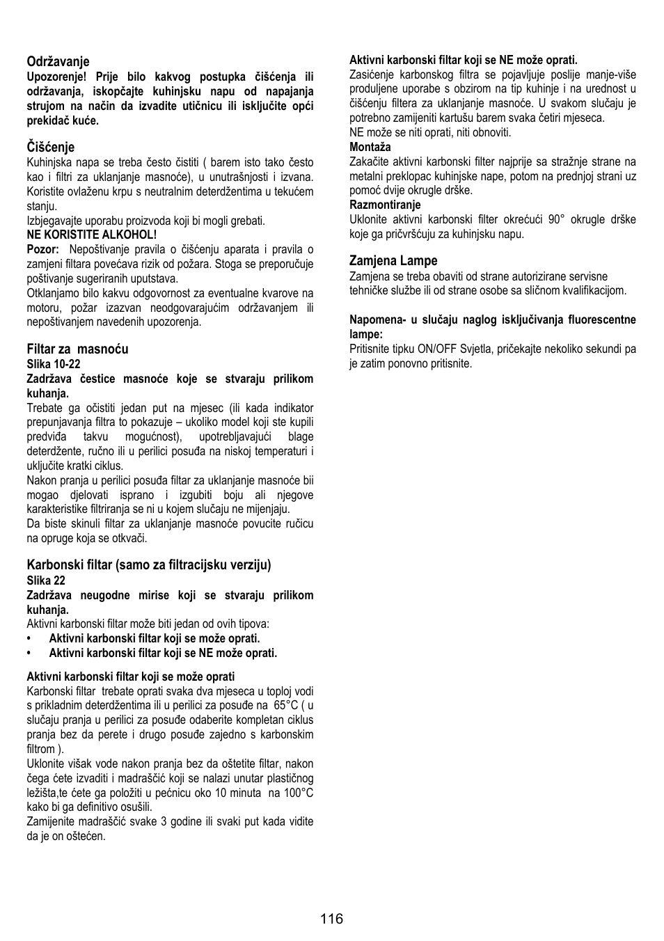 ELICA MOON User Manual | Page 116 / 128