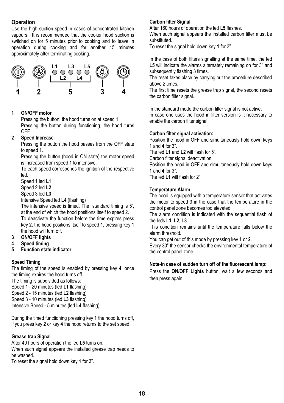 ELICA MOON User Manual | Page 18 / 128