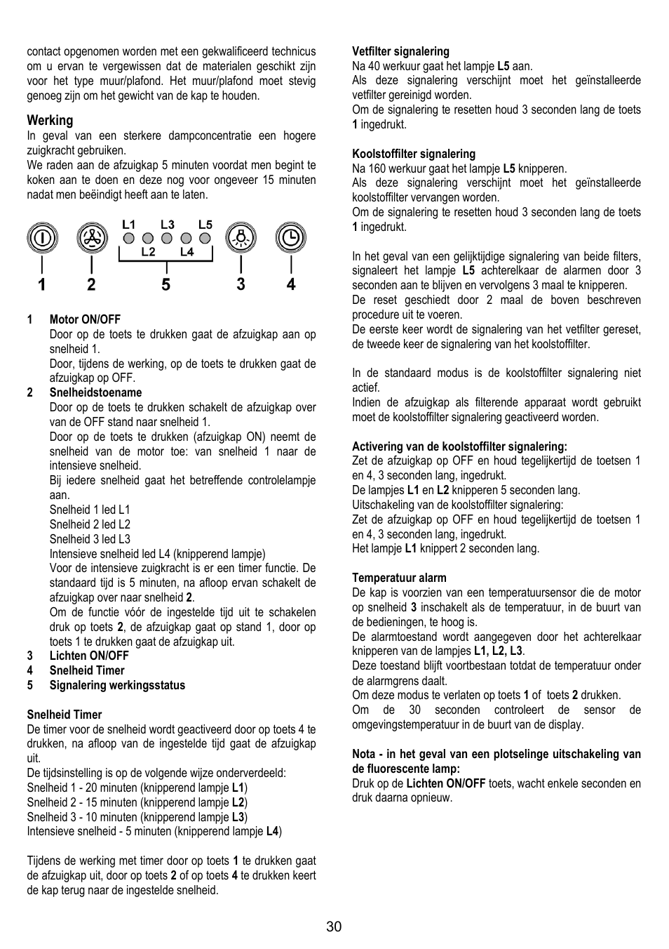 ELICA MOON User Manual | Page 30 / 128