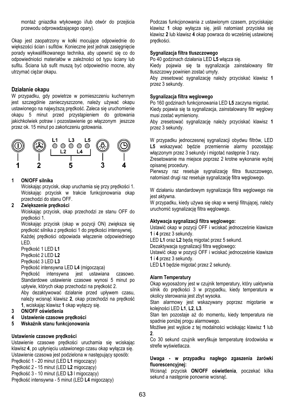 ELICA MOON User Manual | Page 63 / 128