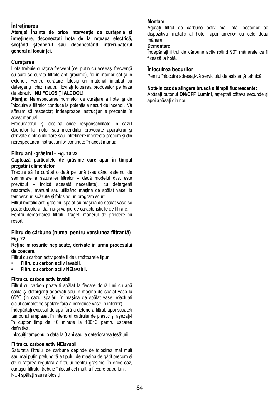 ELICA MOON User Manual | Page 84 / 128