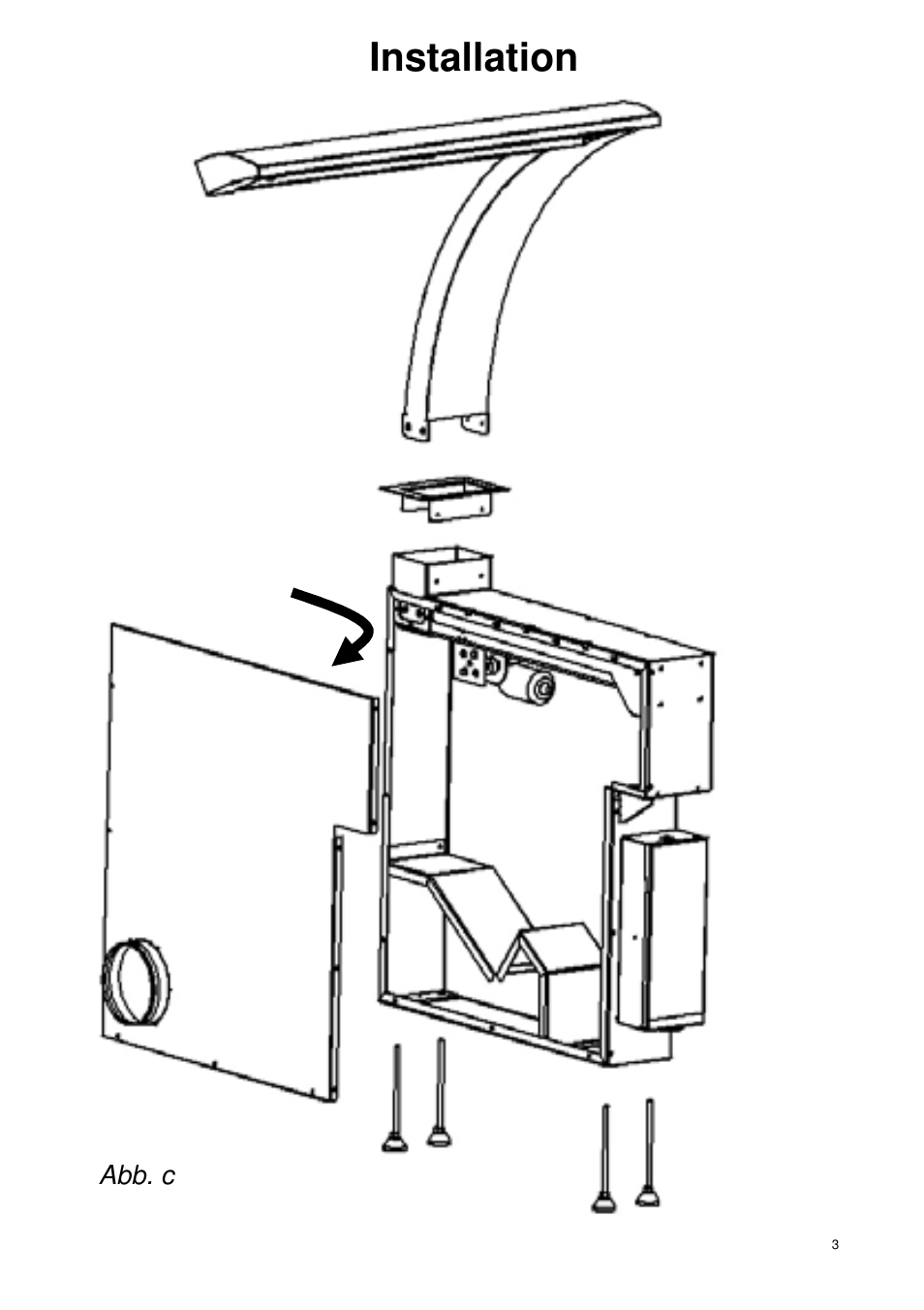 Installation | ELICA SEAGULL User Manual | Page 3 / 44