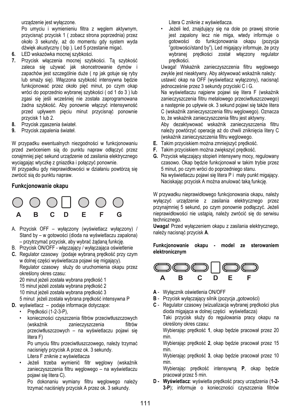 ELICA STENAR User Manual | Page 111 / 132