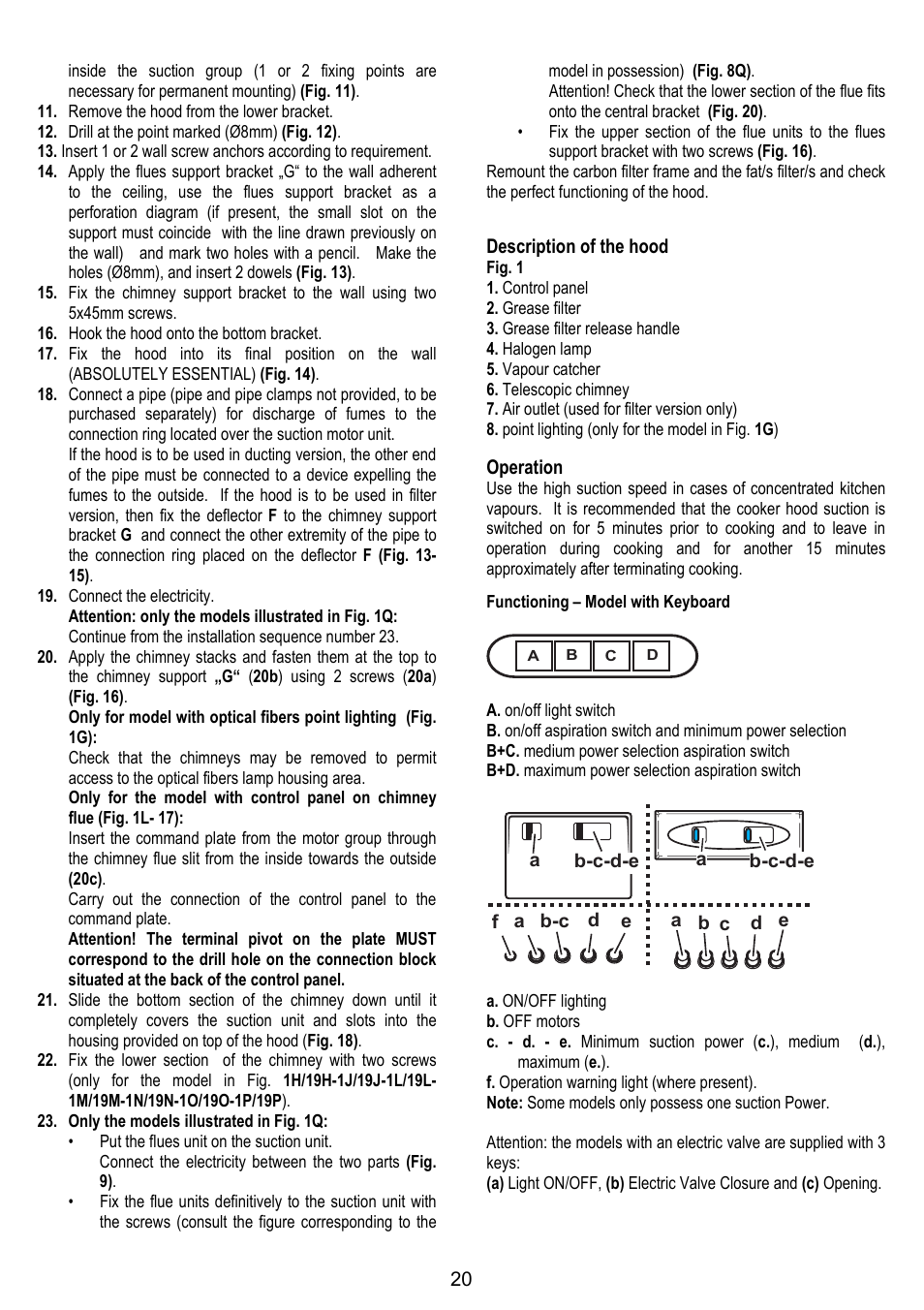 ELICA STENAR User Manual | Page 20 / 132