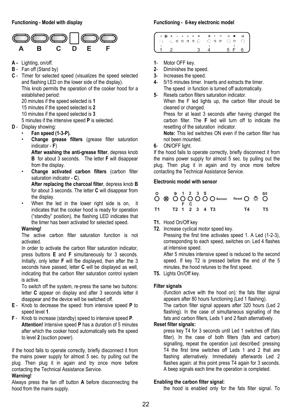 ELICA STENAR User Manual | Page 22 / 132