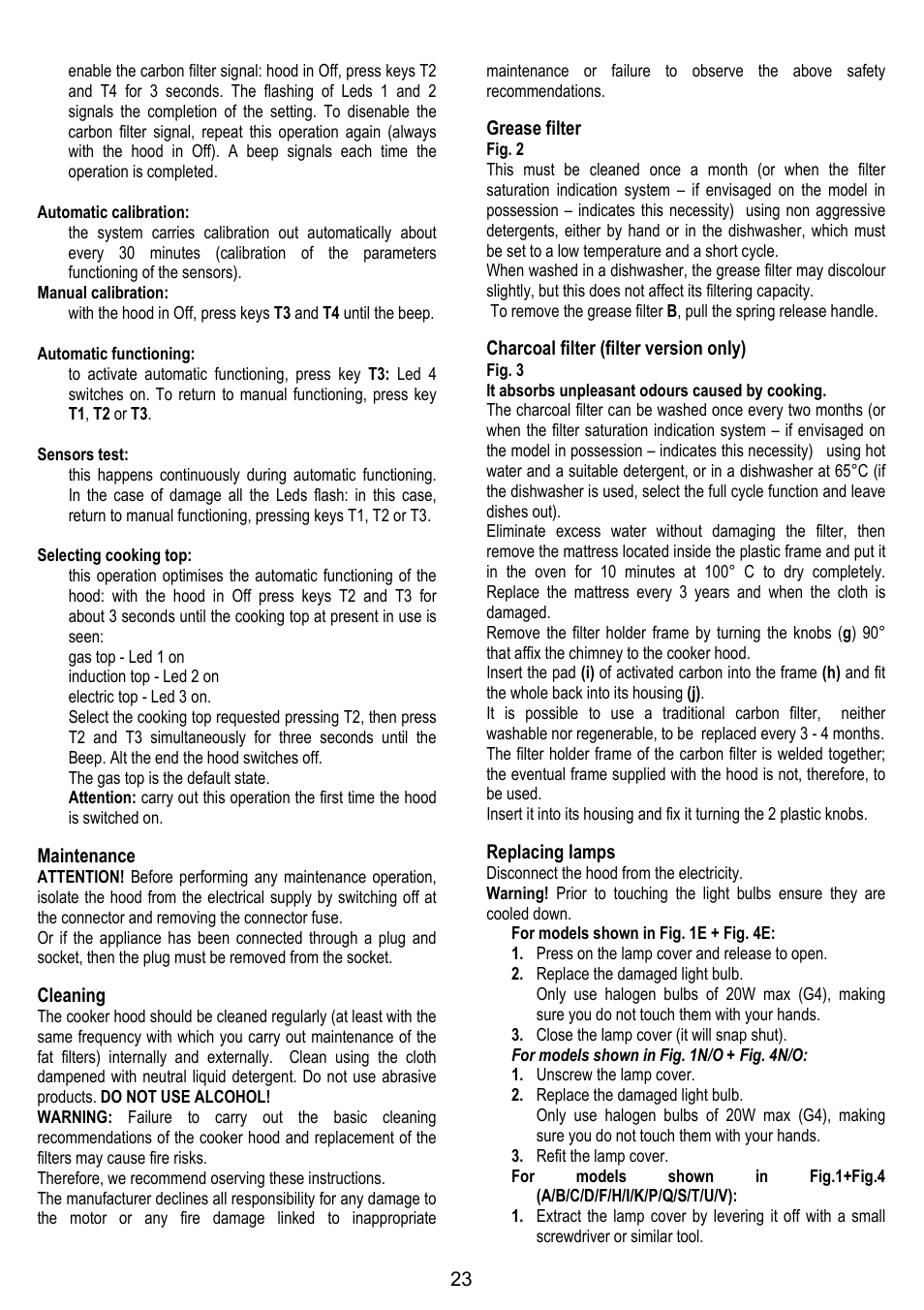 ELICA STENAR User Manual | Page 23 / 132