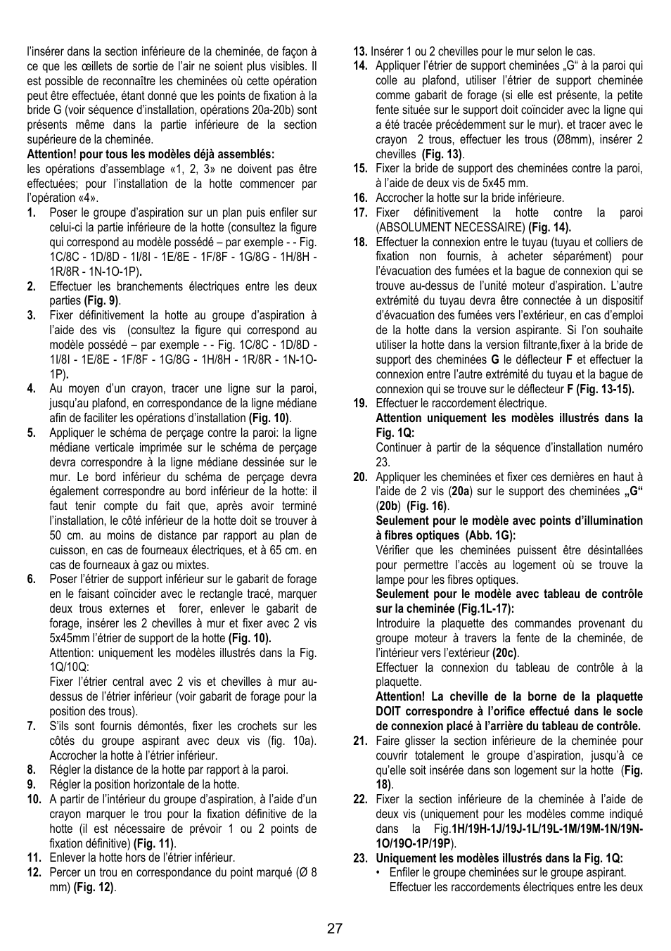 ELICA STENAR User Manual | Page 27 / 132