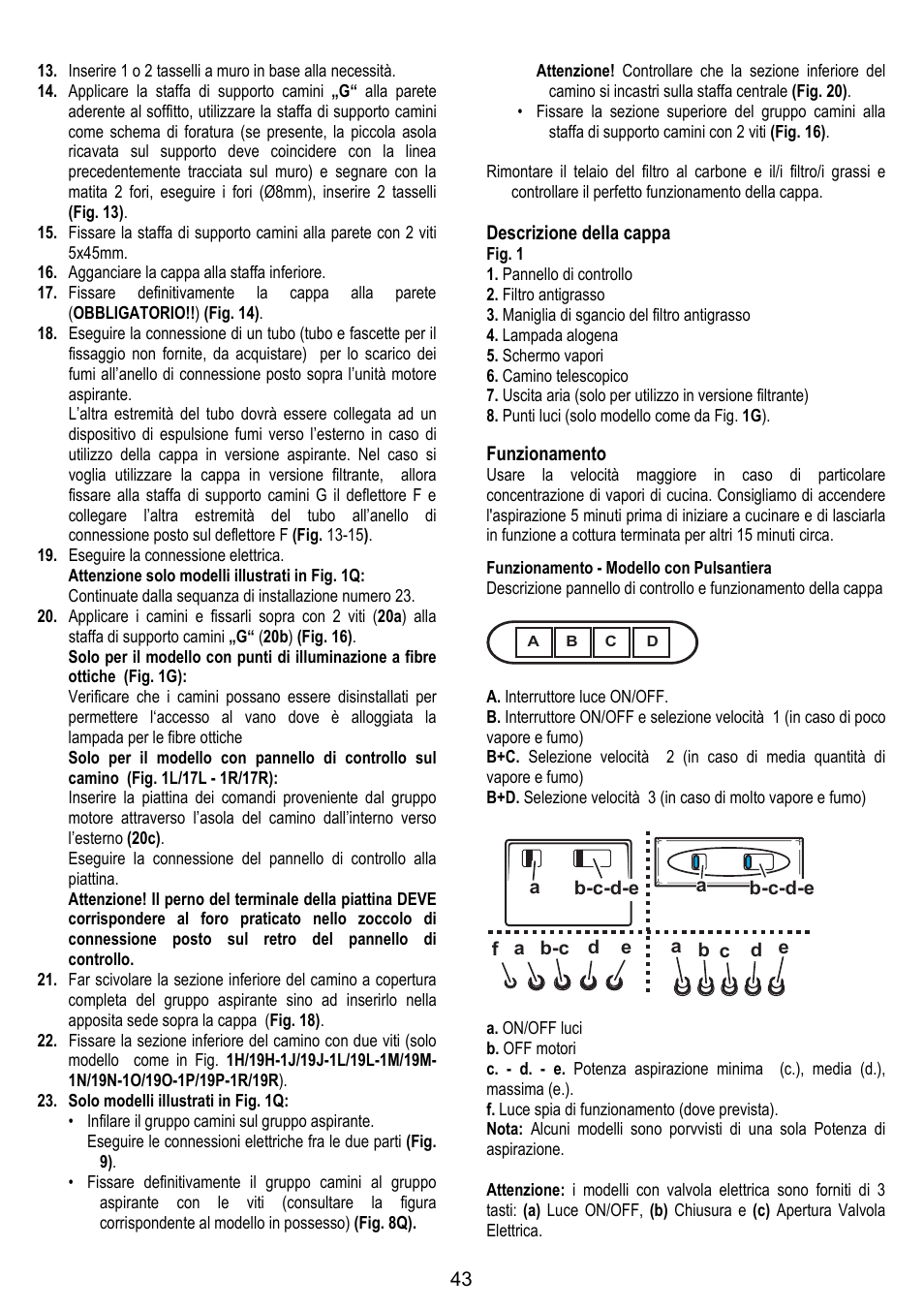 ELICA STENAR User Manual | Page 43 / 132