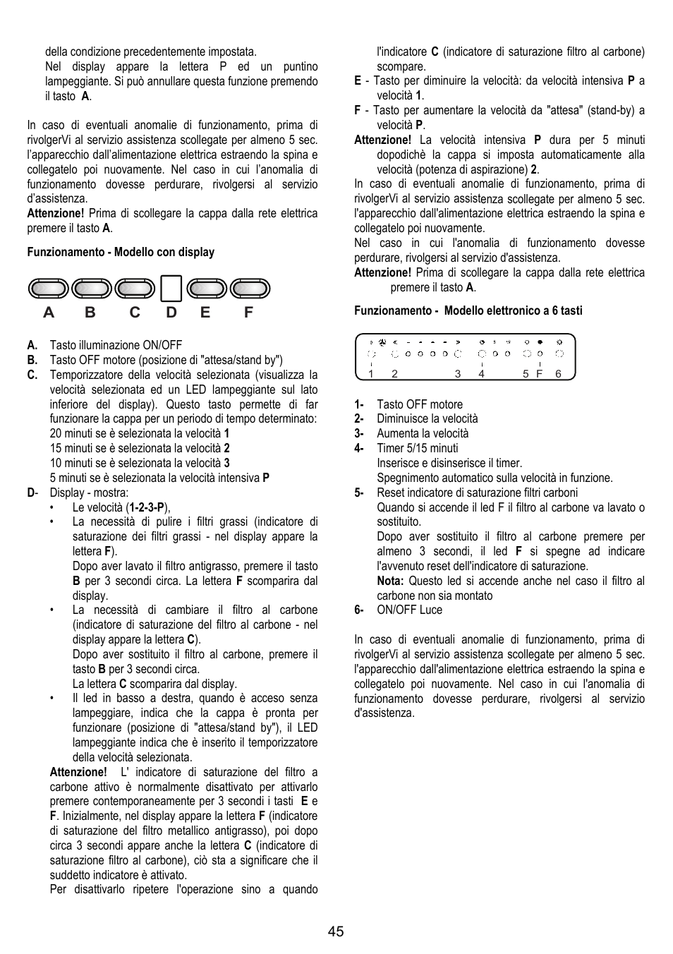 ELICA STENAR User Manual | Page 45 / 132