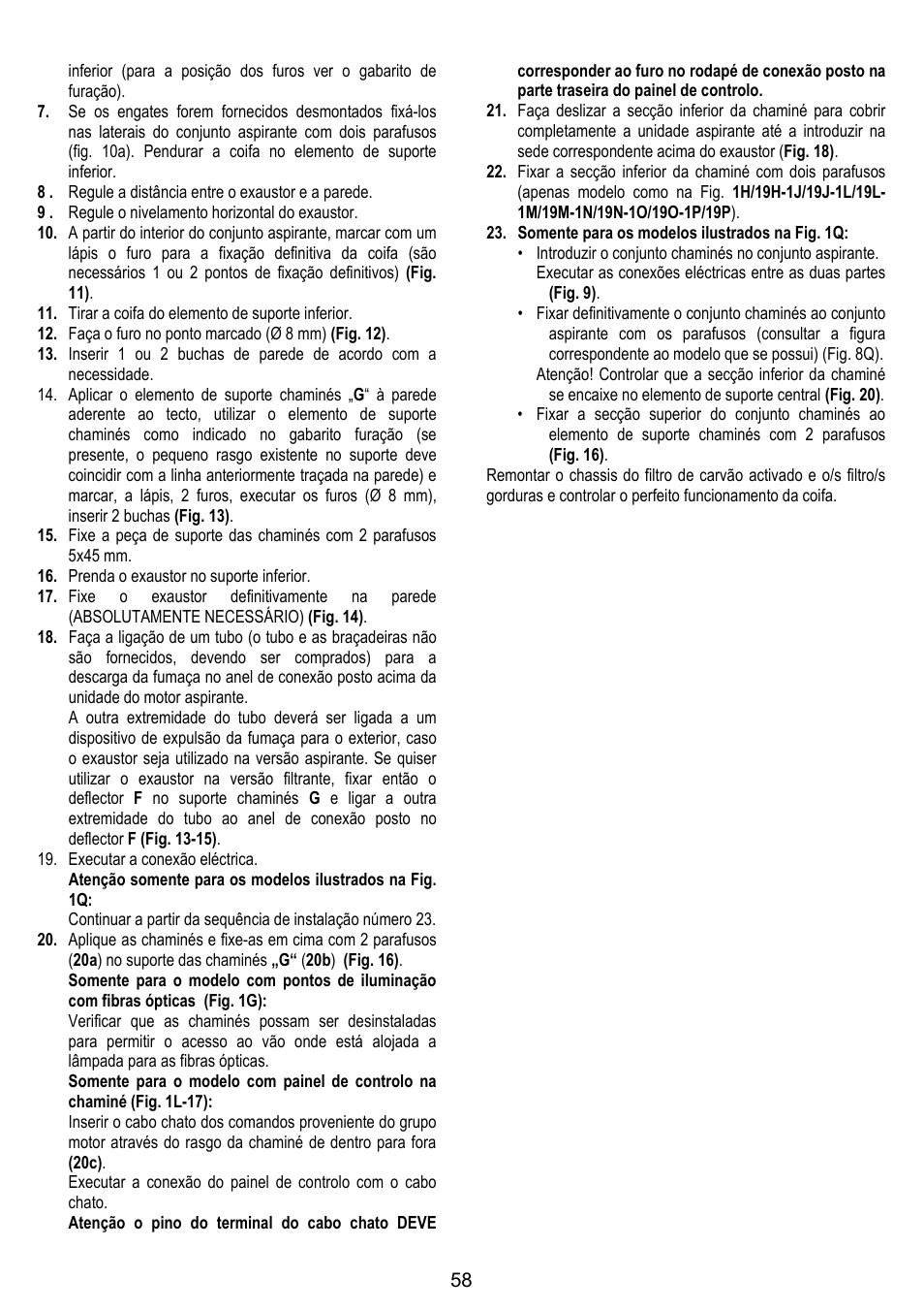 ELICA STENAR User Manual | Page 58 / 132