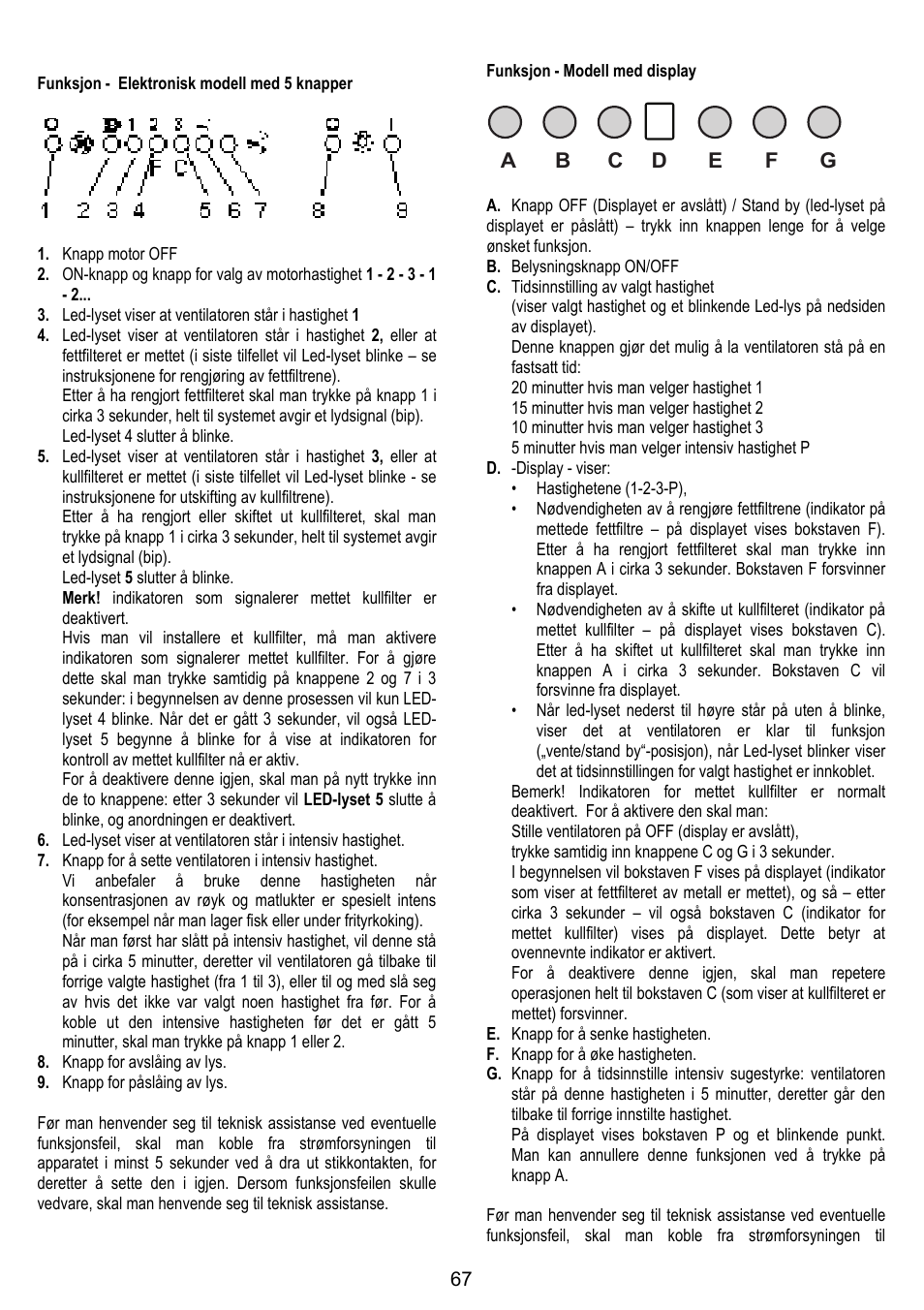 ELICA STENAR User Manual | Page 67 / 132