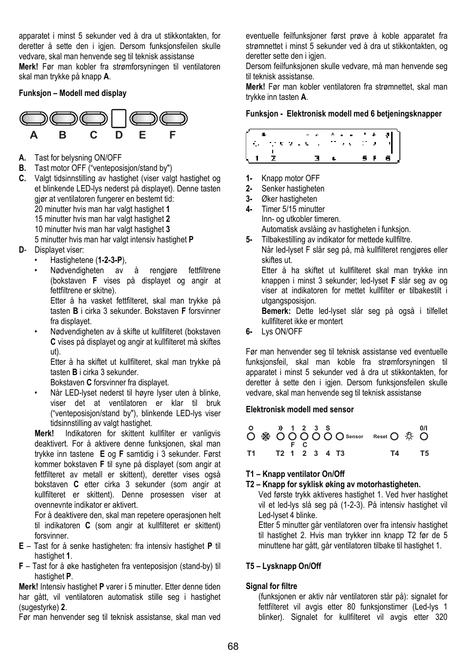 ELICA STENAR User Manual | Page 68 / 132