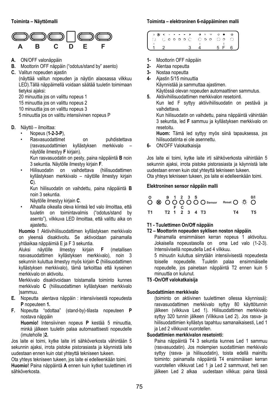 ELICA STENAR User Manual | Page 75 / 132