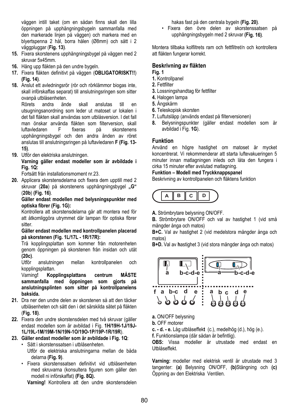 ELICA STENAR User Manual | Page 80 / 132