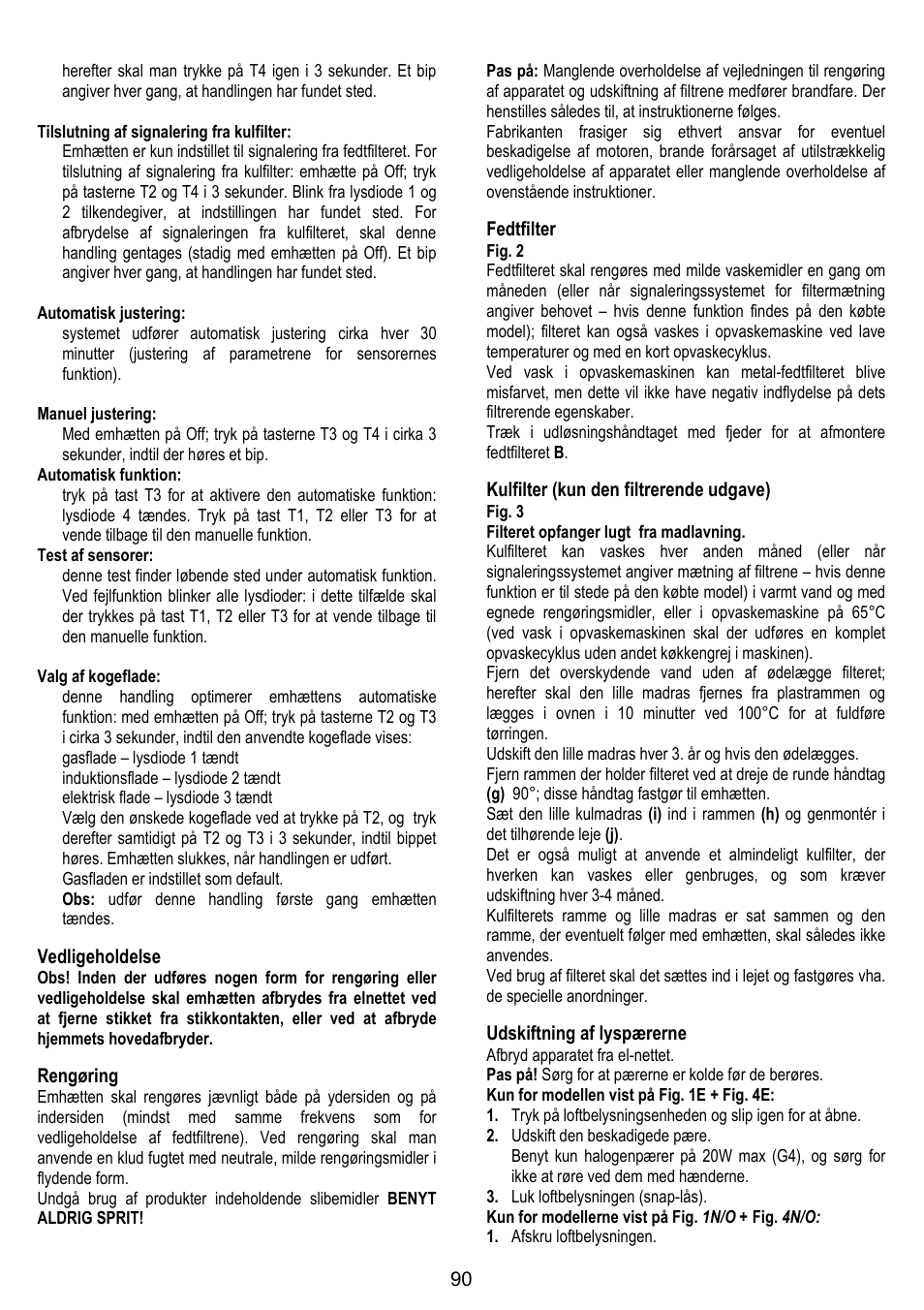 ELICA STENAR User Manual | Page 90 / 132