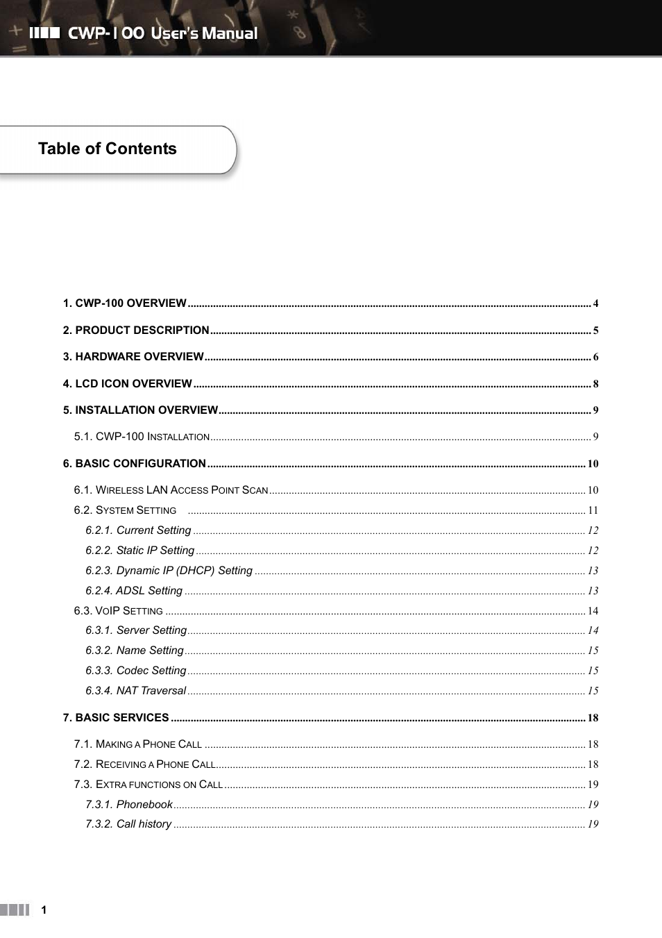 Clipcomm CWP-100 User Manual | Page 2 / 41