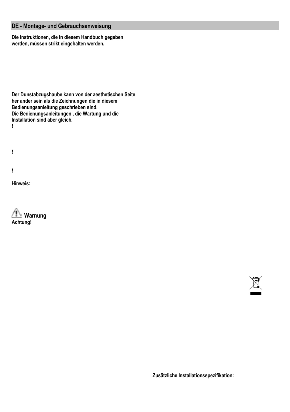 ELICA SWEET User Manual | Page 19 / 112