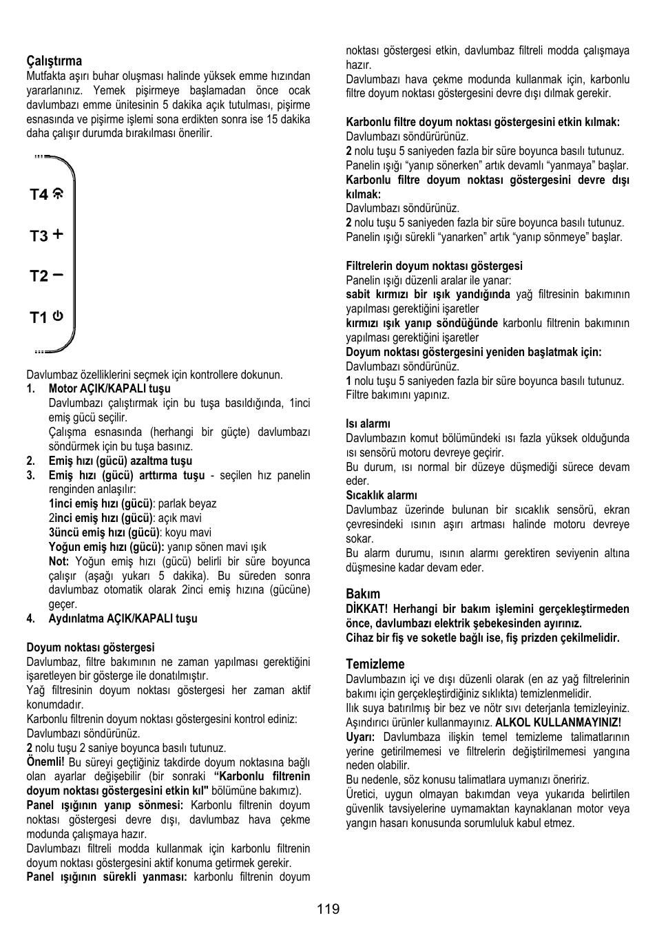 ELICA TIFFANY User Manual | Page 119 / 128