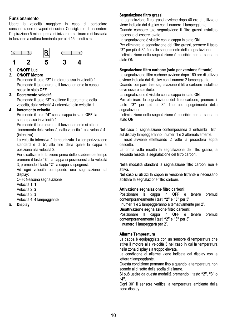 ELICA TRENDY User Manual | Page 10 / 140