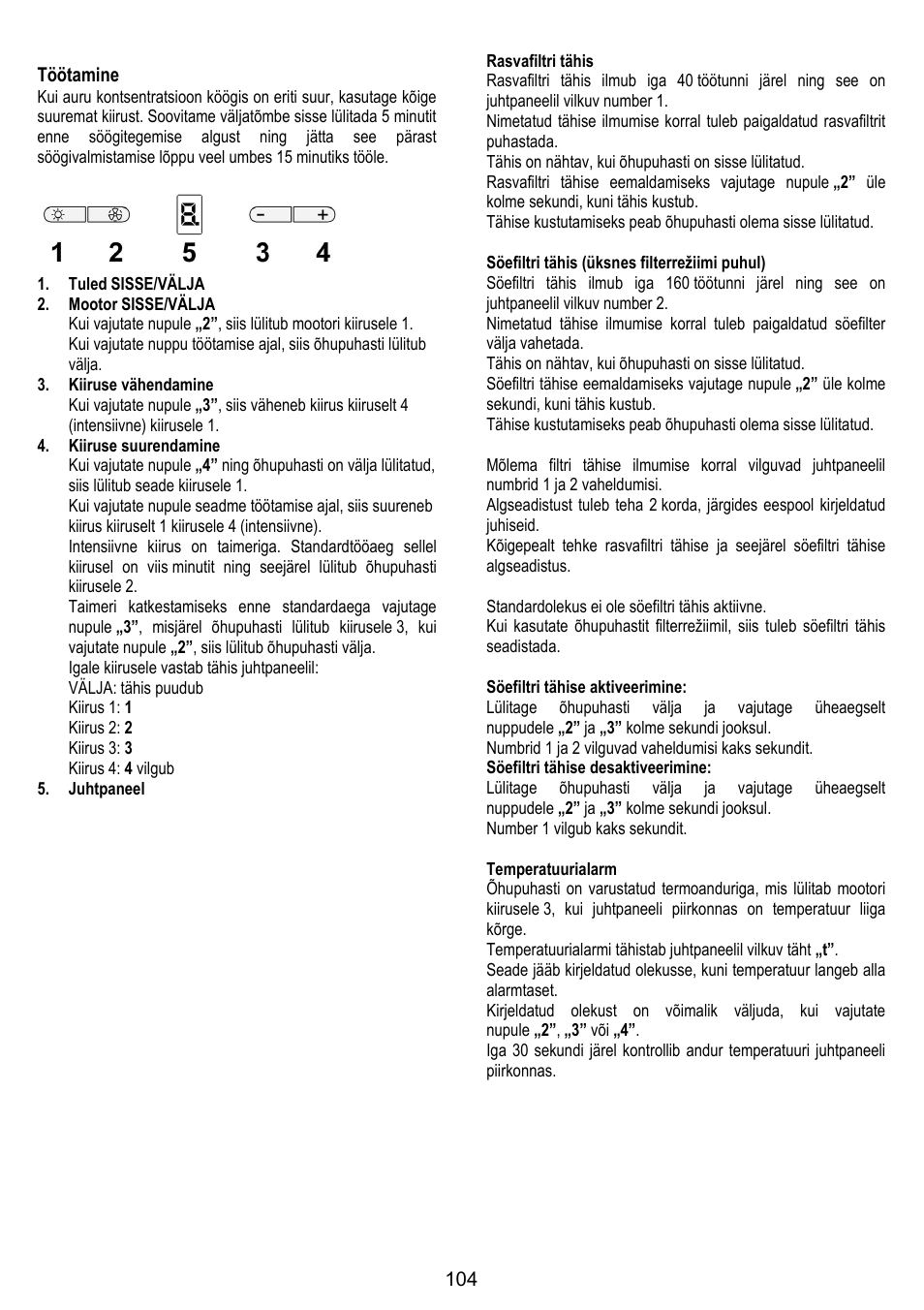 ELICA TRENDY User Manual | Page 104 / 140