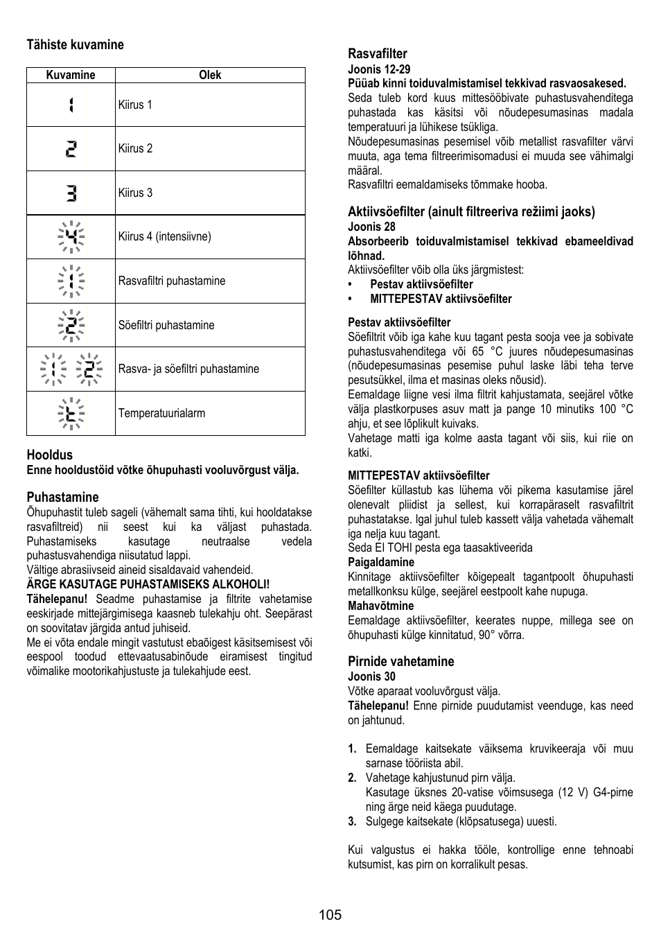 ELICA TRENDY User Manual | Page 105 / 140